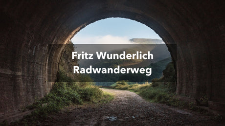 Panorama Bild geschossen aus einem Tunnel heraus: Fritz Wunderlich Radwanderweg